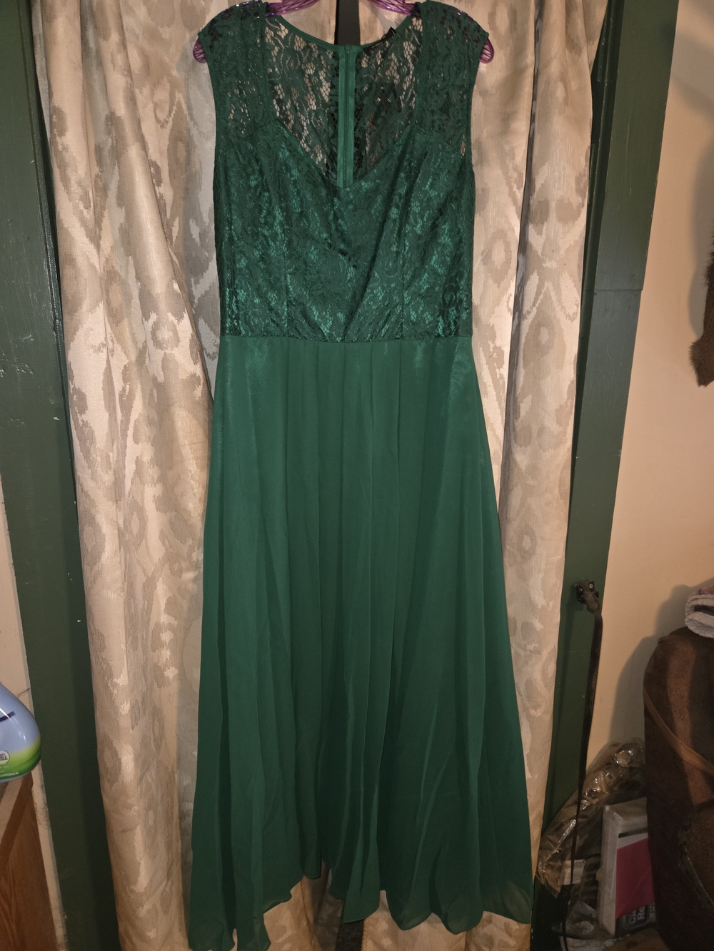 Emerald Green Lace & Chiffon Bridesmaid Dresses for Weddings Size 2xl NWT